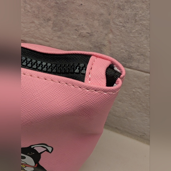 Marc Tetro Cosmetic Bag - NWT Dog Print Pink - Picture 3 of 9